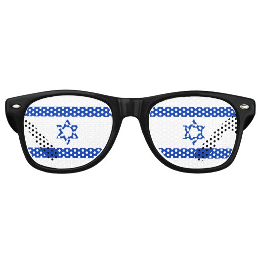 Lunettes De Fête Retro Drapeau Israël (Devant)