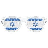 Lunettes De Fête Retro Drapeau Israël (Devant)