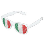 Lunettes De Fête Retro Drapeau Italie (Angulaire)