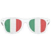 Lunettes De Fête Retro Drapeau Italie (Devant)