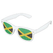 Lunettes De Fête Retro Drapeau Jamaïque (Angulaire)