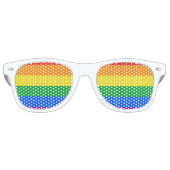 Lunettes De Fête Retro Drapeau LGBT Pride / Drapeau arc-en-ciel (Devant)
