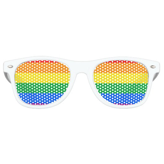 Lunettes De Fête Retro Drapeau LGBT Pride / Drapeau arc-en-ciel (Devant)