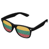 Lunettes De Fête Retro Drapeau Lituanie (Angulaire)