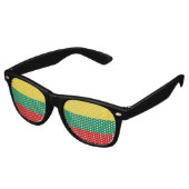Lunettes De Fête Retro Drapeau Lituanie (Angulaire)