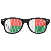 Lunettes De Fête Retro Drapeau Madagascar (Devant)