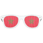 Lunettes De Fête Retro Drapeau Maroc (Devant)