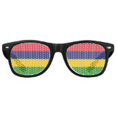 Lunettes De Fête Retro Drapeau mauricien (Devant)
