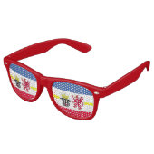 Lunettes De Fête Retro Drapeau Mecklembourg-Poméranie occidentale Retro S (Angulaire)