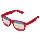 Lunettes De Fête Retro Drapeau Mecklembourg-Poméranie occidentale Retro S (Angulaire)