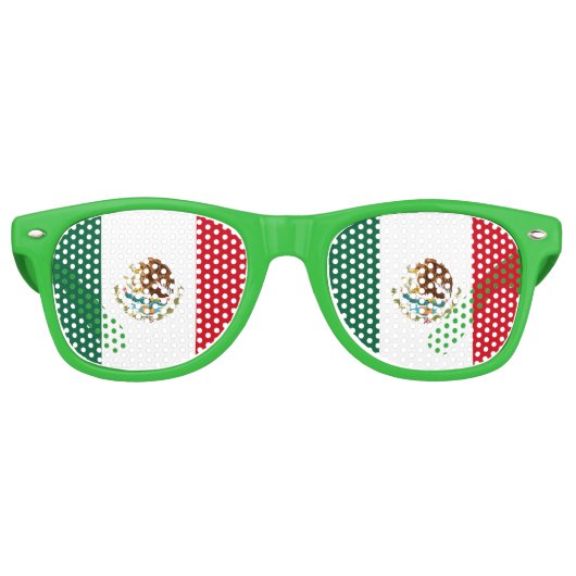 Lunettes De Fête Retro Drapeau mexicain (Devant)