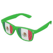 Lunettes De Fête Retro Drapeau mexicain (Angulaire)