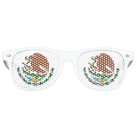 Lunettes De Fête Retro Drapeau mexicain (Devant)