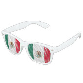 Lunettes De Fête Retro Drapeau mexicain - Drapeau mexicain (Angulaire)