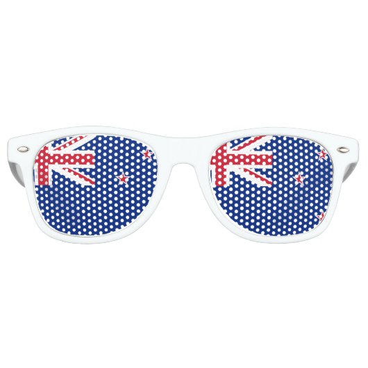 Lunettes De Fête Retro Drapeau néo-zélandais (Devant)