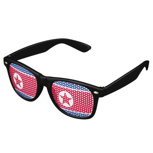 Lunettes De Fête Retro Drapeau nord-coréen (Angulaire)