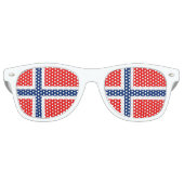 Lunettes De Fête Retro Drapeau norvégien (Devant)