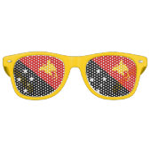 Lunettes De Fête Retro Drapeau Papouasie-Nouvelle-Guinée (Devant)