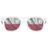 Lunettes De Fête Retro Drapeau polonais (Devant)