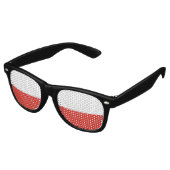 Lunettes De Fête Retro Drapeau polonais (Angulaire)