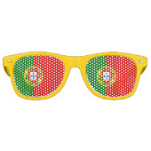 Lunettes De Fête Retro Drapeau Portugal (Devant)