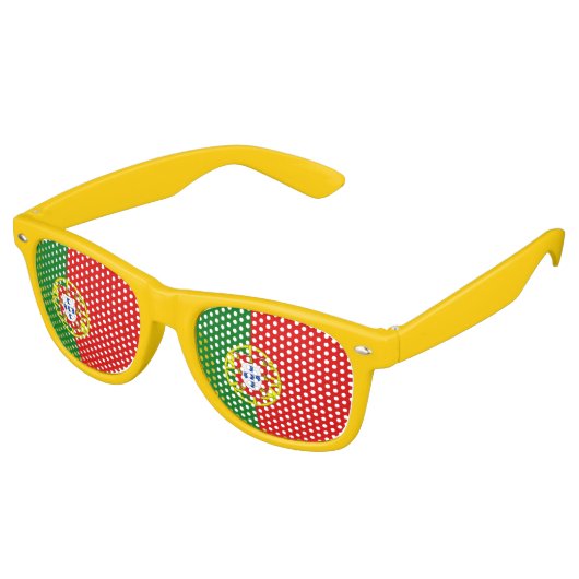 Lunettes De Fête Retro Drapeau Portugal (Angulaire)