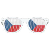 Lunettes De Fête Retro Drapeau République tchèque (Devant)