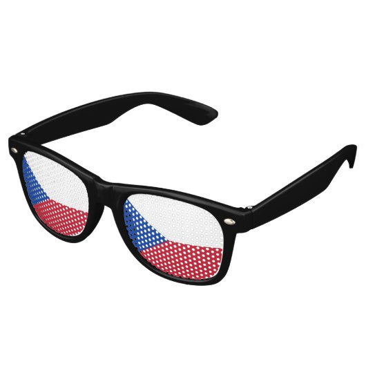 Lunettes De Fête Retro Drapeau République tchèque (Angulaire)