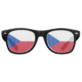 Lunettes De Fête Retro Drapeau République tchèque (Devant)