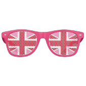 Lunettes De Fête Retro Drapeau rose du Royaume-Uni (Devant)