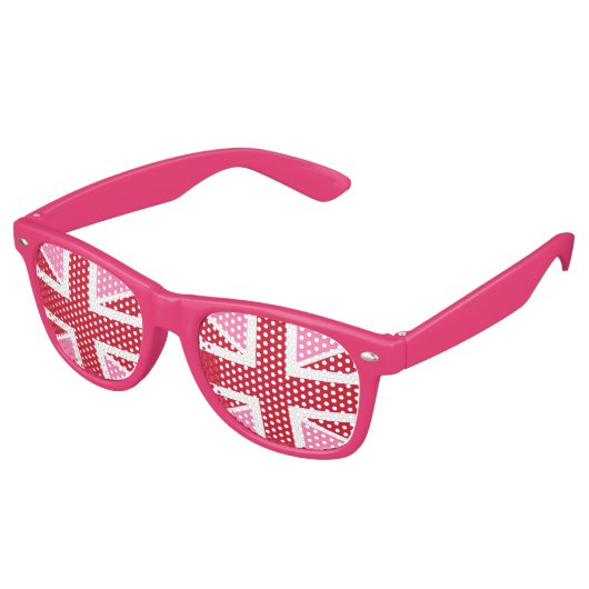 Lunettes De Fête Retro Drapeau rose du Royaume-Uni (Angulaire)
