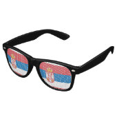 Lunettes De Fête Retro Drapeau serbe (Angulaire)
