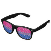 Lunettes De Fête Retro Drapeau SlipperyJoe's Bisexual Pride lavande-rose (Angulaire)