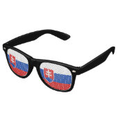 Lunettes De Fête Retro Drapeau Slovaquie (Angulaire)