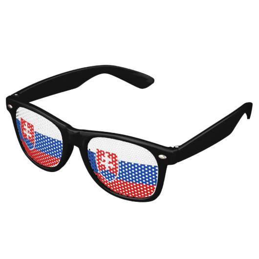 Lunettes De Fête Retro Drapeau Slovaquie (Angulaire)