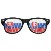 Lunettes De Fête Retro Drapeau Slovaquie (Devant)