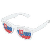Lunettes De Fête Retro Drapeau Slovaquie (Angulaire)