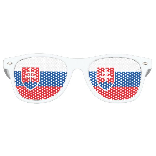 Lunettes De Fête Retro Drapeau Slovaquie (Devant)