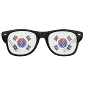 Lunettes De Fête Retro drapeau sud-coréen (Devant)