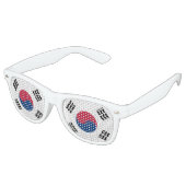 Lunettes De Fête Retro drapeau sud-coréen (Angulaire)