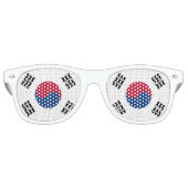 Lunettes De Fête Retro drapeau sud-coréen (Devant)