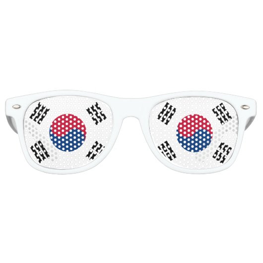 Lunettes De Fête Retro drapeau sud-coréen (Devant)