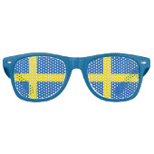 Lunettes De Fête Retro Drapeau Suède (Devant)