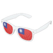 Lunettes De Fête Retro Drapeau Taïwan (Angulaire)