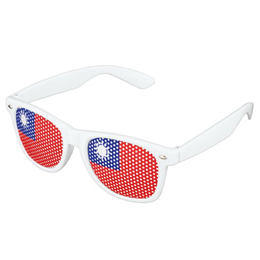 Lunettes De Fête Retro Drapeau Taïwan (Angulaire)