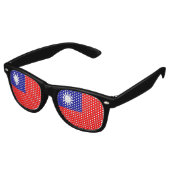 Lunettes De Fête Retro Drapeau taïwanais (Angulaire)