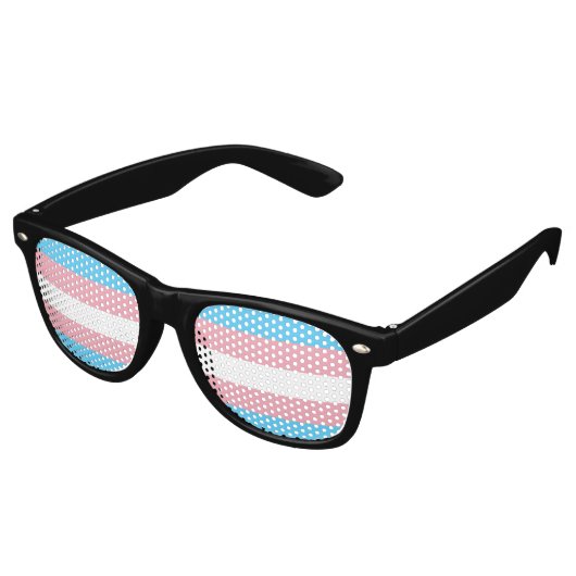 Lunettes De Fête Retro Drapeau trans (Angulaire)