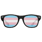 Lunettes De Fête Retro Drapeau trans (Devant)