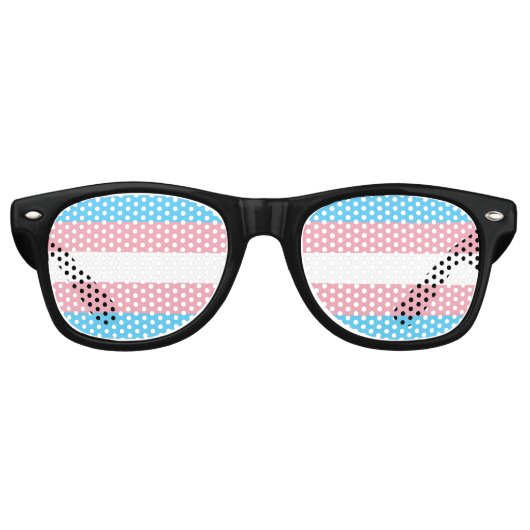 Lunettes De Fête Retro Drapeau trans (Devant)