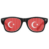 Lunettes De Fête Retro Drapeau turc (Devant)